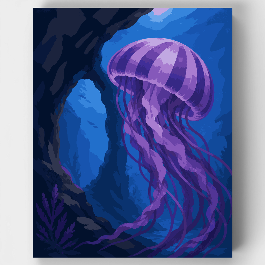 Kit de pintura por números - Medusas amatista a la deriva — Estándar