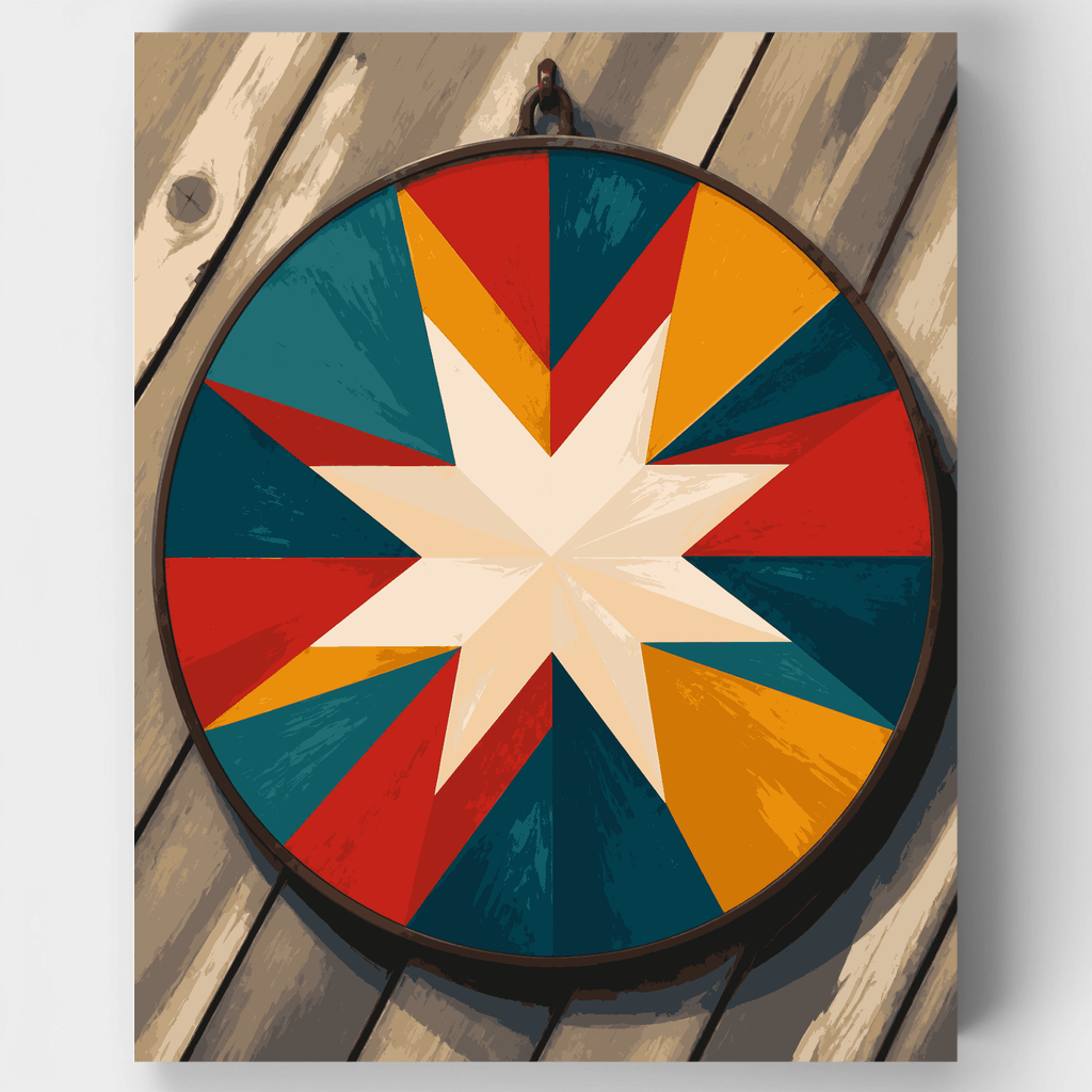 Kit de pintura por números - Estrella hexagonal amish — Estándar