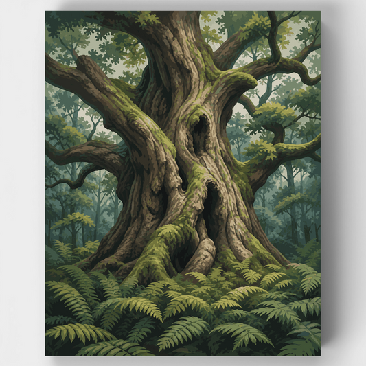 Ancient Oak of Białowieża - Paint by Numbers Kit