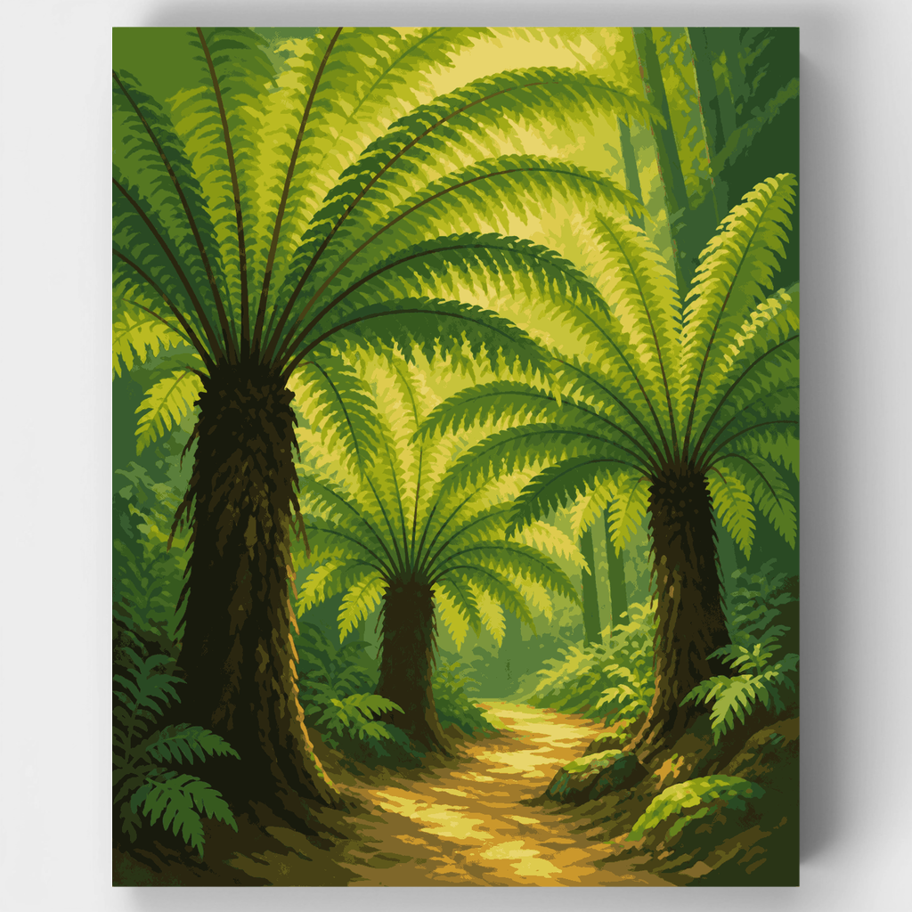 Helechos arbóreos ancestrales - Kit de pintura por números — Estándar
