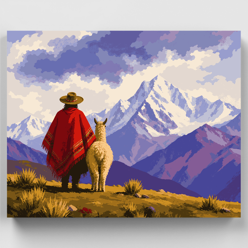 Pastor andino - Kit de pintura por números — Estándar