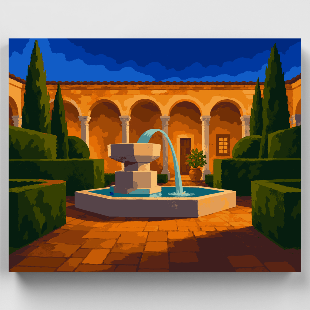 Patio con arcadas - Kit de pintura por números — Estándar