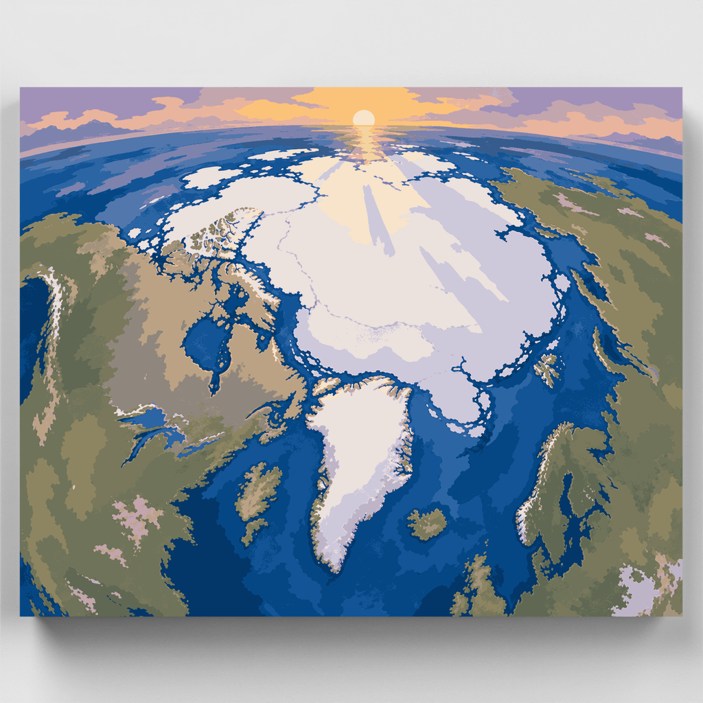 Vista de hielo ártico - Kit de pintura por números — Estándar