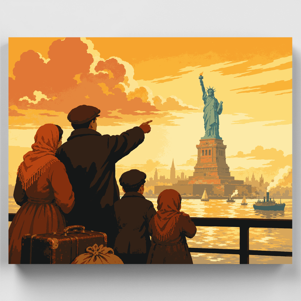 Llegada a Liberty - Kit de pintura por números — Estándar