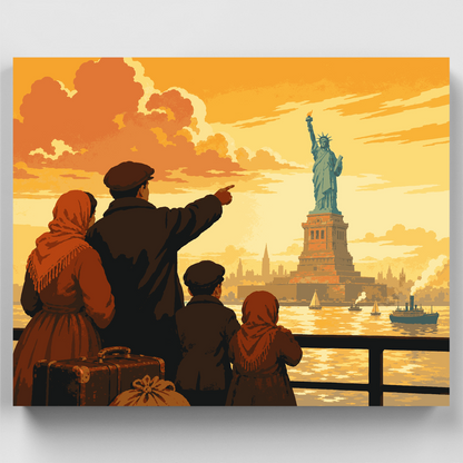 Arriving at Liberty - Paint by Numbers Kit