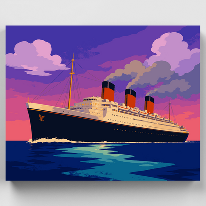 Art Deco Grand Ocean Voyage - Paint by Numbers Kit