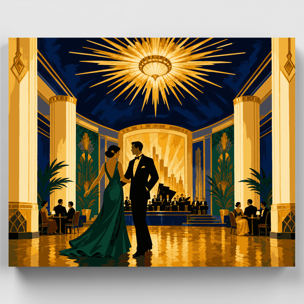 Art Deco Jazz Age Gala - Paint by Numbers Kit