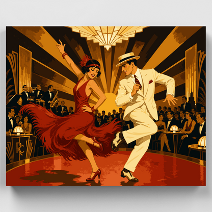 Art Deco Jazz Dance - Paint by Numbers Kit