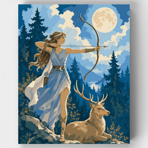 Artemis Moonlit Hunt - Paint by Numbers Kit