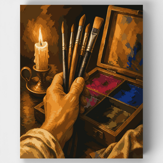 Artist's Palette by Candlelight - Paint by Numbers Kit