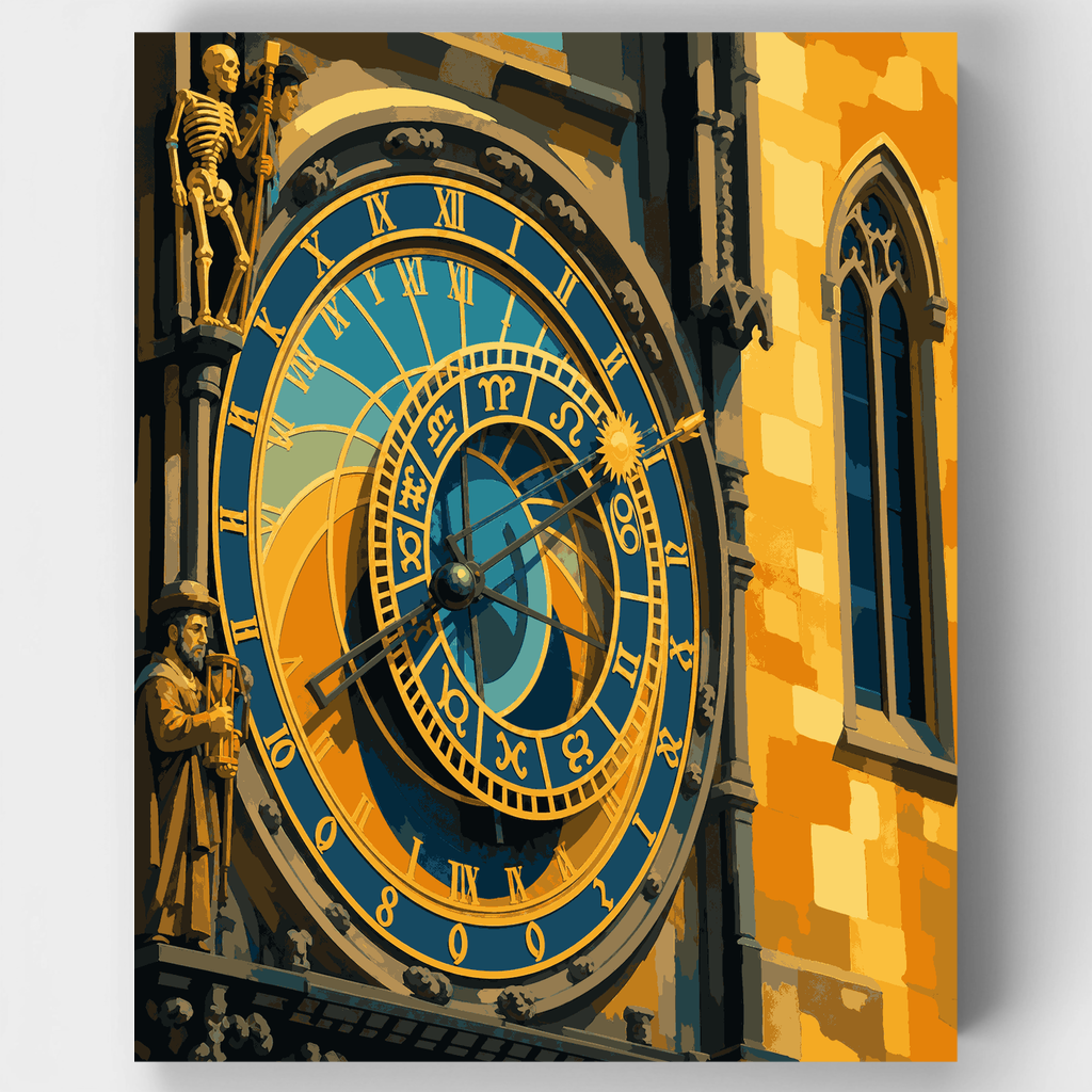 Astronomical Clock Face - Paint by Numbers Kit