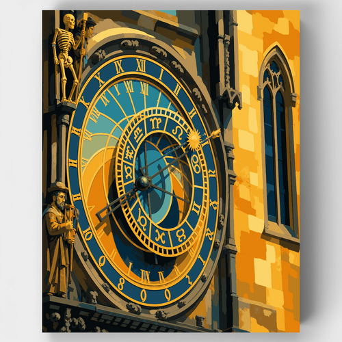 Astronomical Clock Face - Paint by Numbers Kit