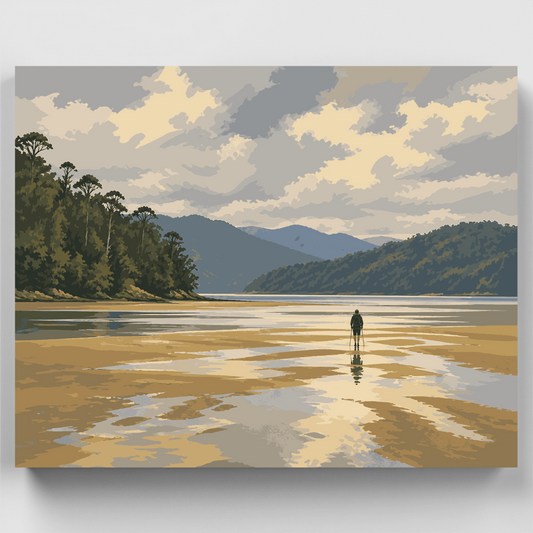 Awaroa Low Tide Crossing - Paint by Numbers Kit