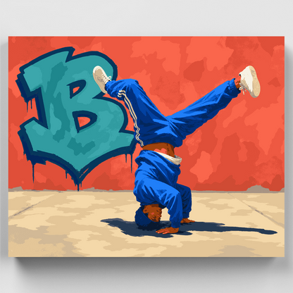 B-Boy Headstand - Paint by Numbers Kit