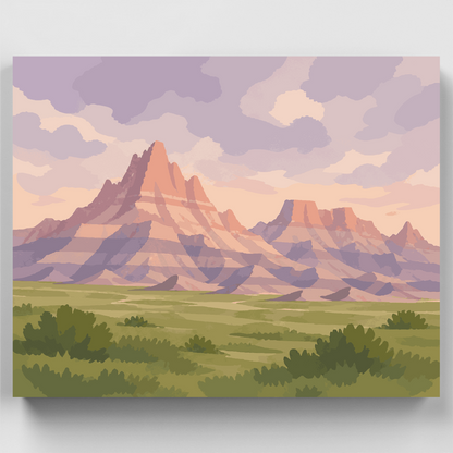 Badlands Dawn Buttes - Paint by Numbers Kit