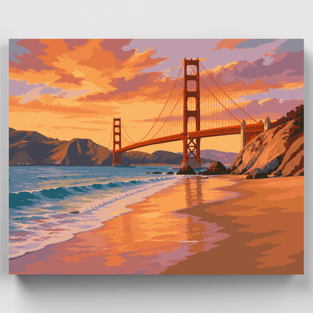 Baker Beach Sunset - Paint by Numbers Kit