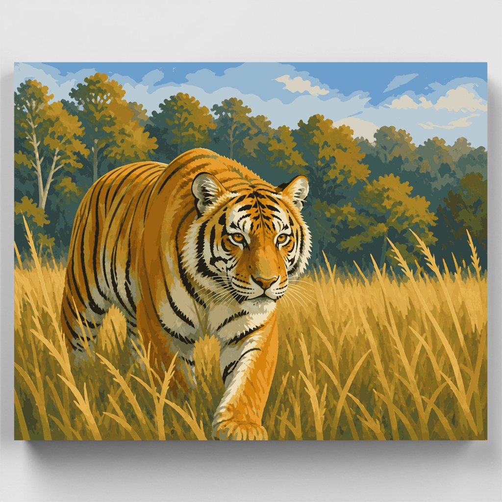 Bandhavgarh Tiger Stride - Paint by Numbers Kit