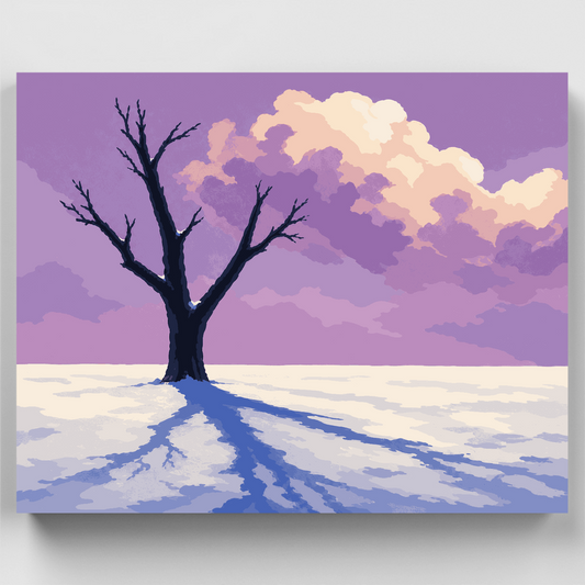 Bare Tree in Snow - Paint by Numbers Kit