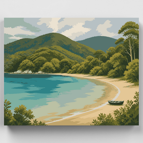 Bark Bay Lagoon - Paint by Numbers Kit