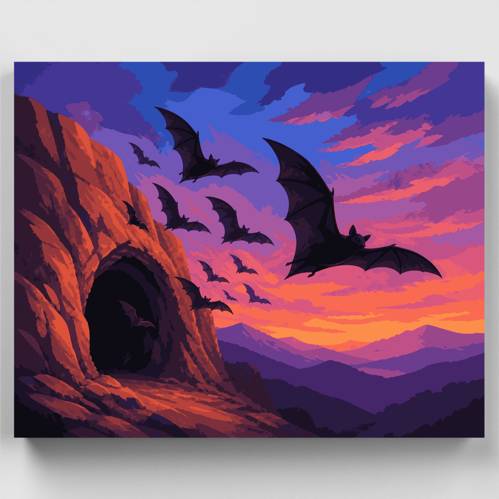 Bat Cave Twilight - Paint by Numbers Kit