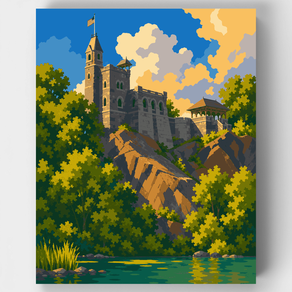 Castillo Belvedere - Kit de pintura por números — Estándar
