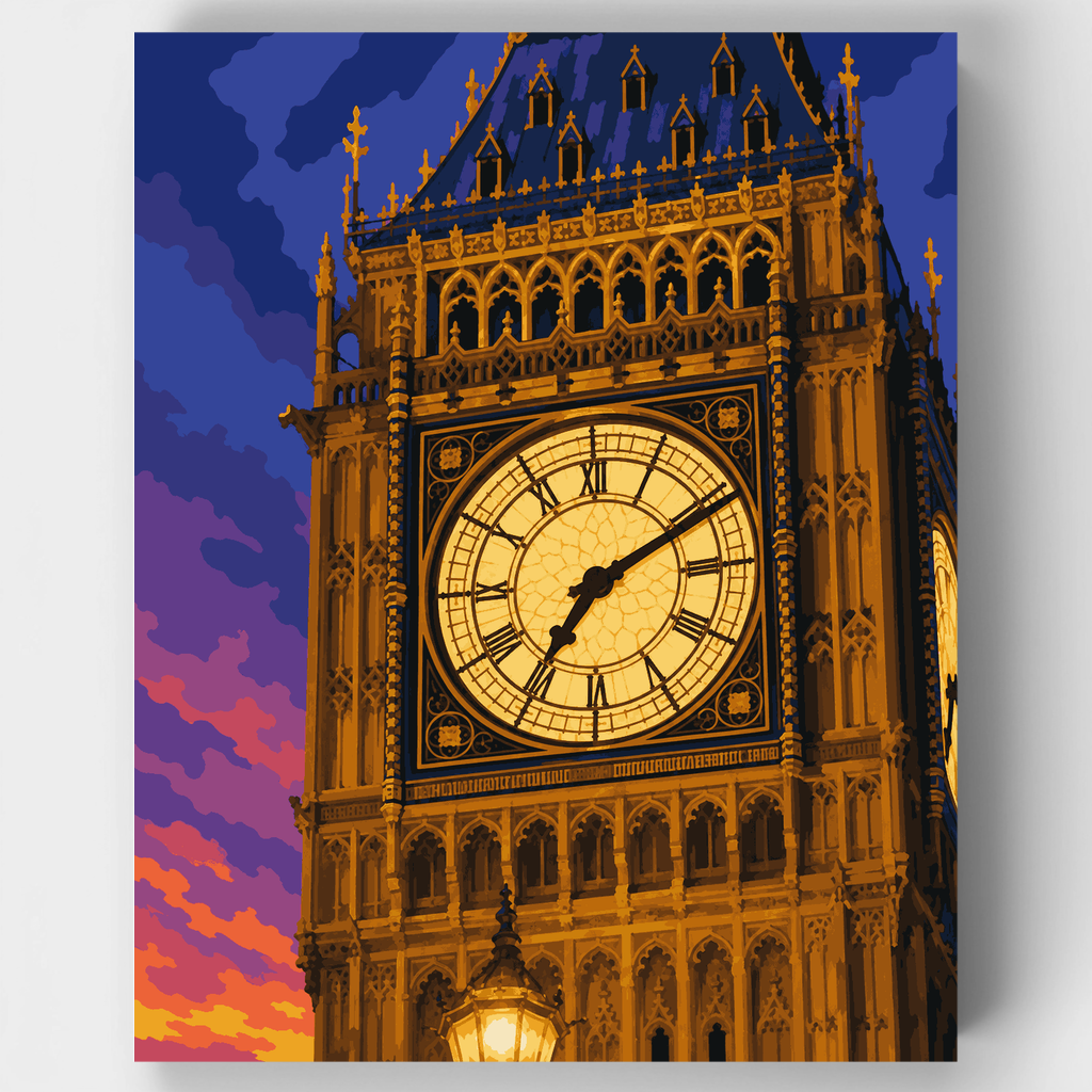 Brillo del crepúsculo en el Big Ben - Kit de pintura por números — Estándar
