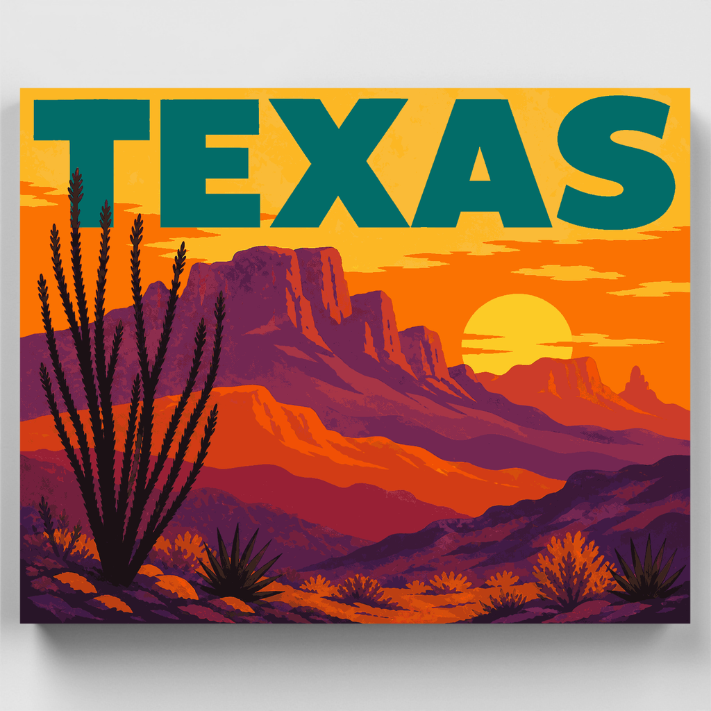 Big Bend Mesa Sunset - Paint by Numbers Kit