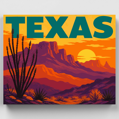 Big Bend Mesa Sunset - Paint by Numbers Kit