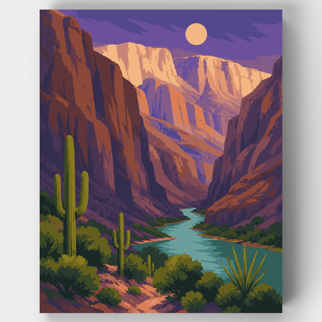 Big Bend Moonrise - Paint by Numbers Kit