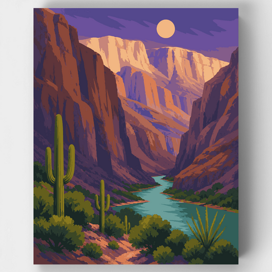 Big Bend Moonrise - Paint by Numbers Kit