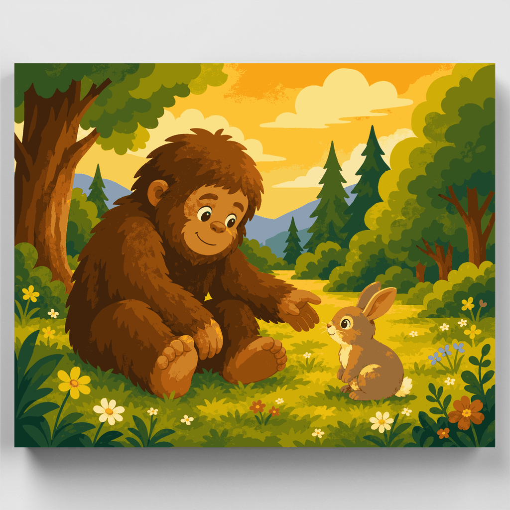 Pie grande y el conejito - Kit de pintura por números — Estándar