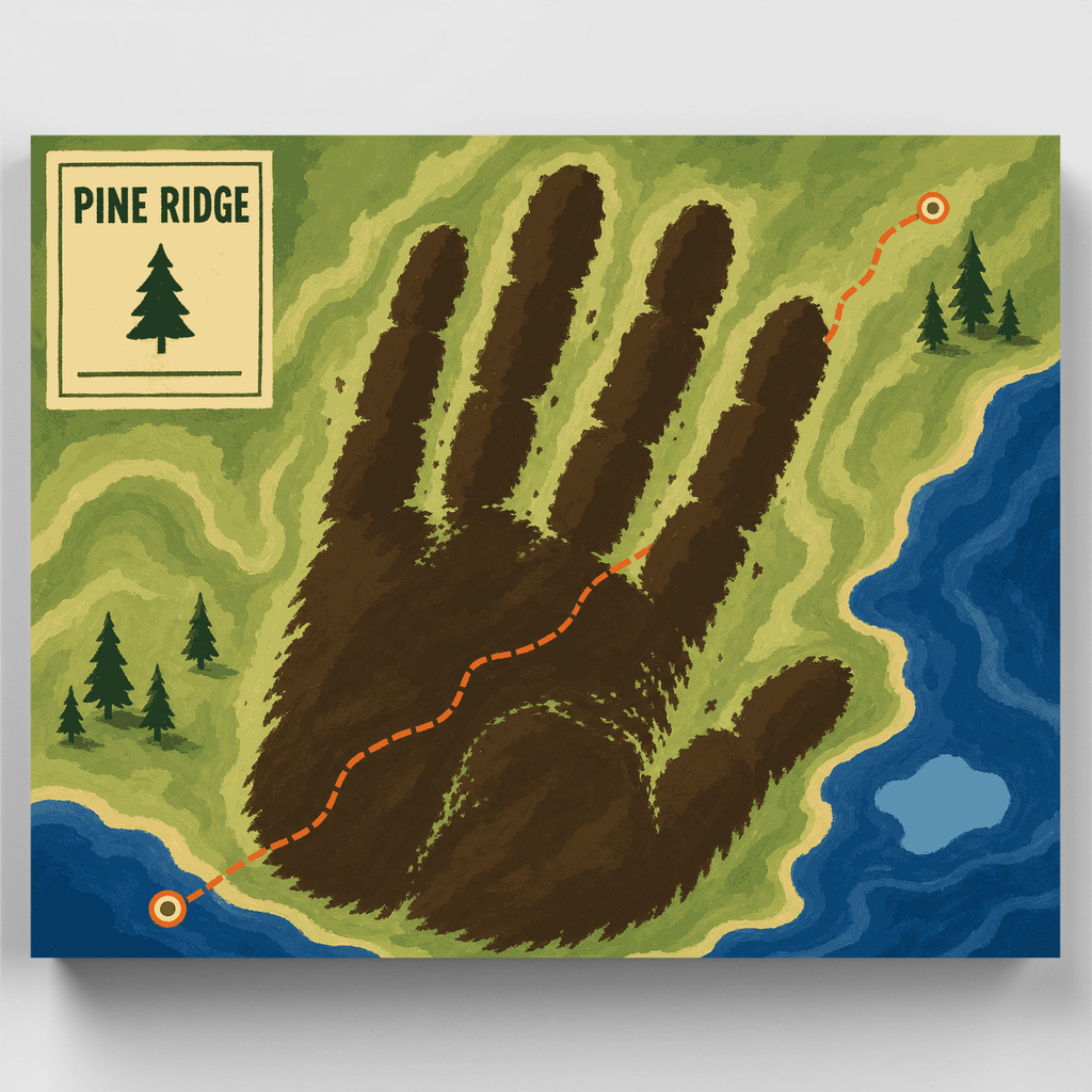 Bigfoot's Trail Map - Paint by Numbers Kit