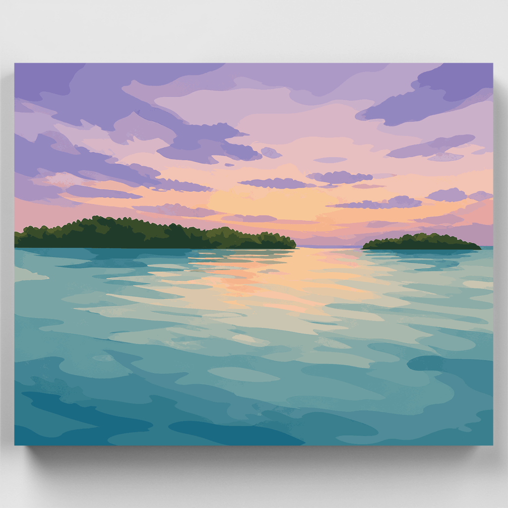 Manglares de Biscayne Bay: Kit de pintura por números — Estándar