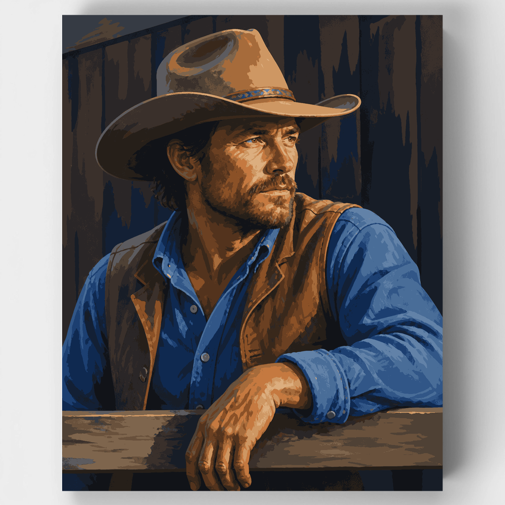 Blue Hour Cowboy - Paint by Numbers Kit