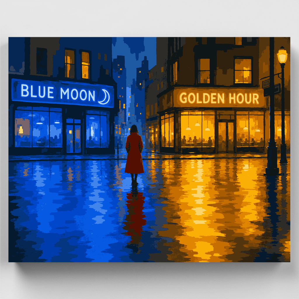 Blue Moon Golden Hour - Paint by Numbers Kit
