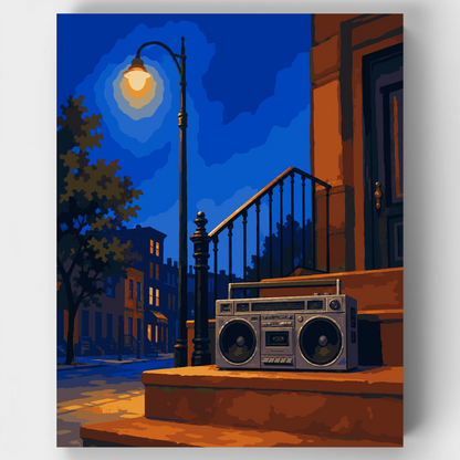 Boombox on the Stoop - Paint by Numbers Kit