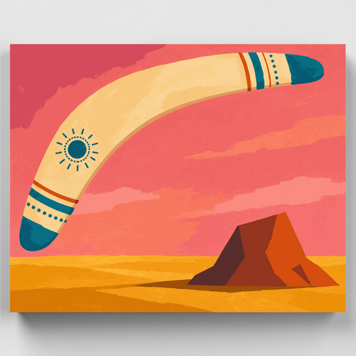 Boomerang Over Outback - Paint by Numbers Kit