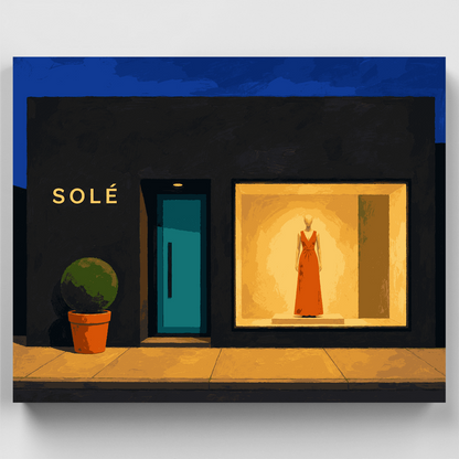 Boutique Night Window - Paint by Numbers Kit