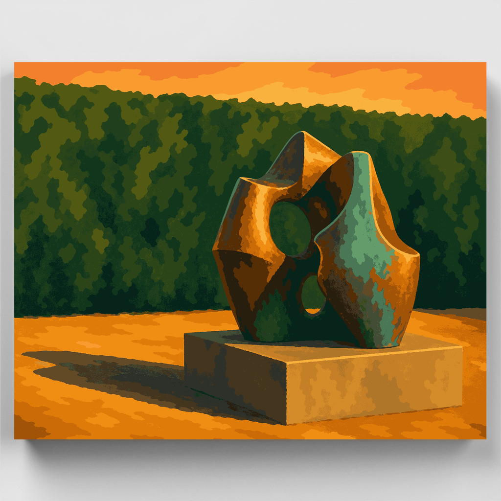 Escultura de jardín de bronce - Kit de pintura por números — Estándar
