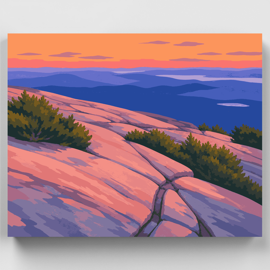 Kit de pintura por números - Amanecer en Cadillac Mountain — Estándar