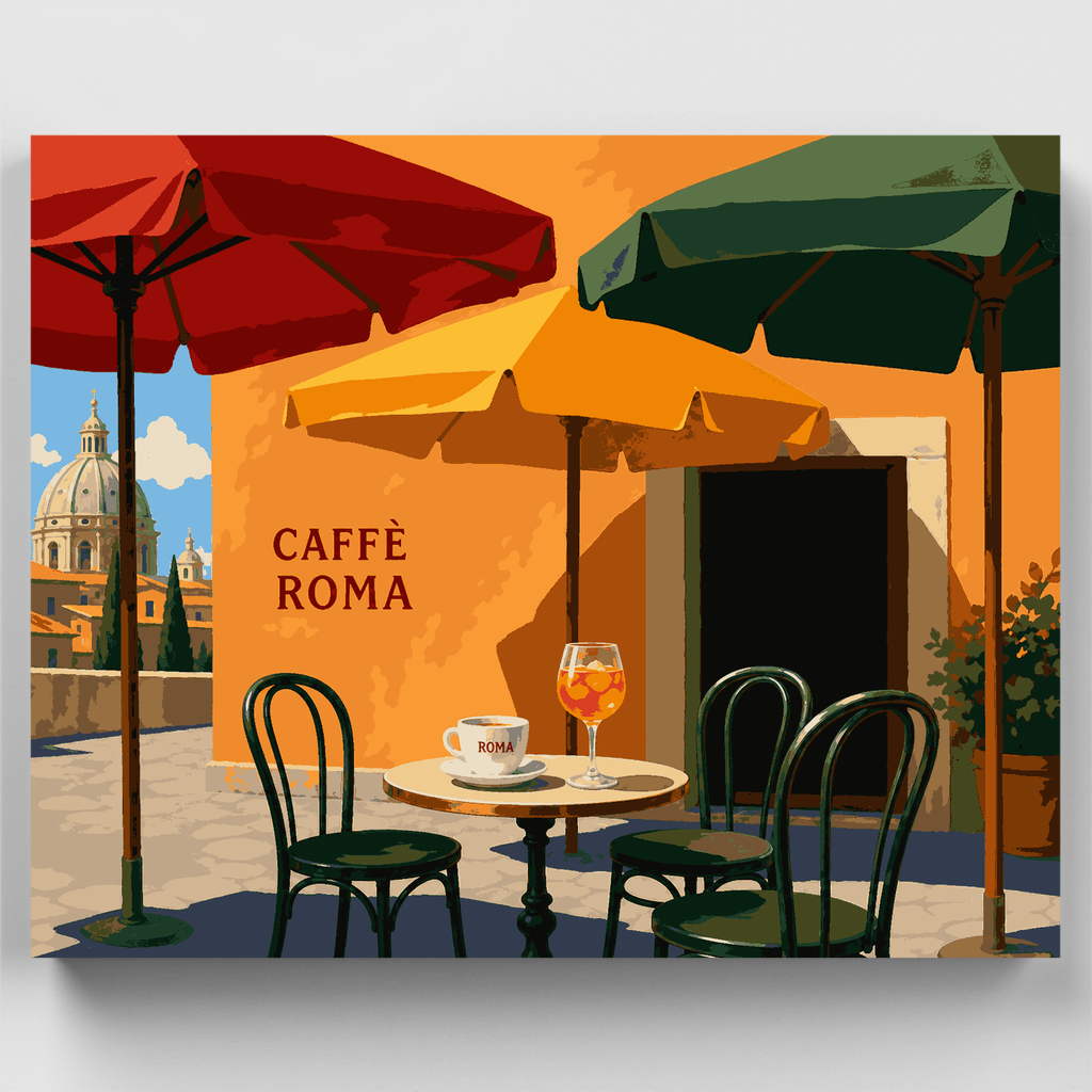 Caffe Roma Terrace - Paint by Numbers Kit