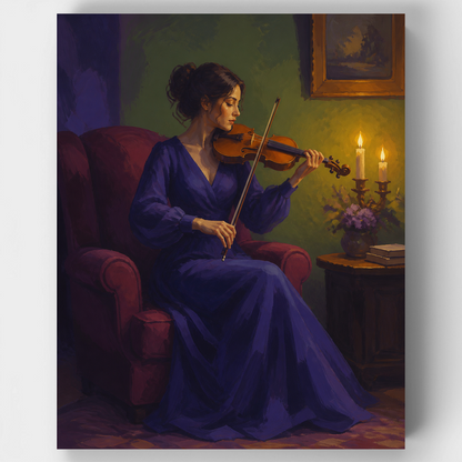 Candlelit Violin Solo - Paint by Numbers Kit