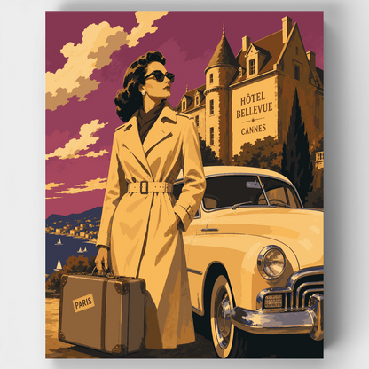 Cannes Hotel Arrival - Paint by Numbers Kit