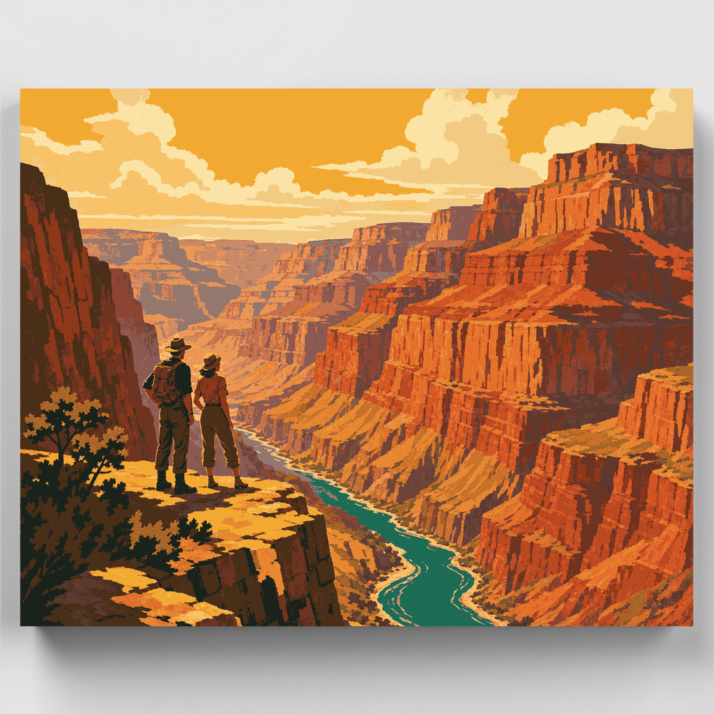 Canyon Explorers Overlook - Paint by Numbers Kit