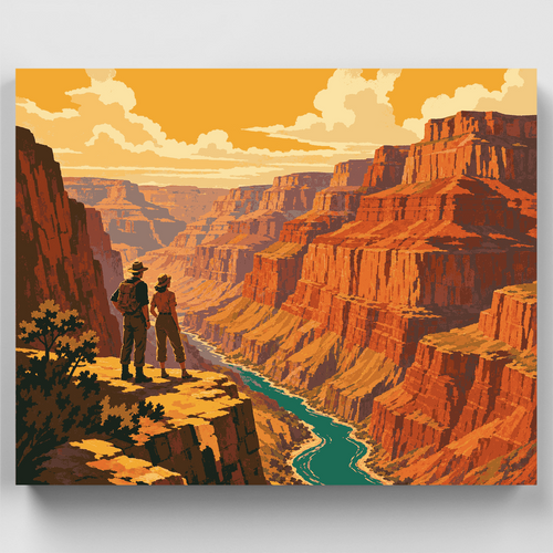 Canyon Explorers Overlook - Paint by Numbers Kit