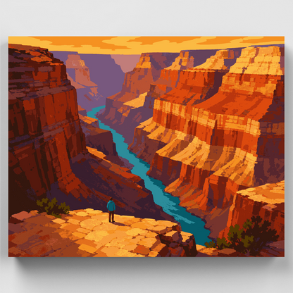 Canyon River Vista - Paint by Numbers Kit