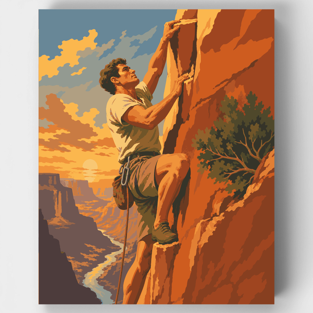 Canyon Rock Climber - Paint by Numbers Kit