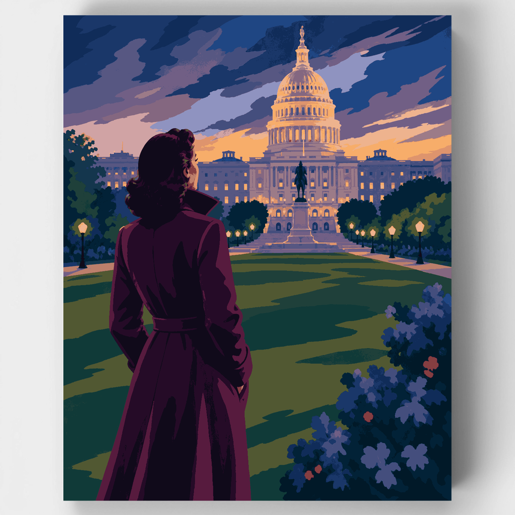 Capitol at Blue Hour - Paint by Numbers Kit