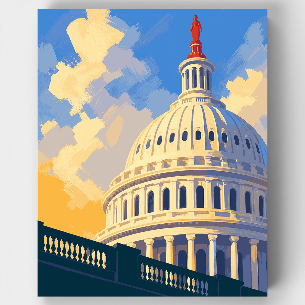 Capitol Dome Coral Accent - Paint by Numbers Kit