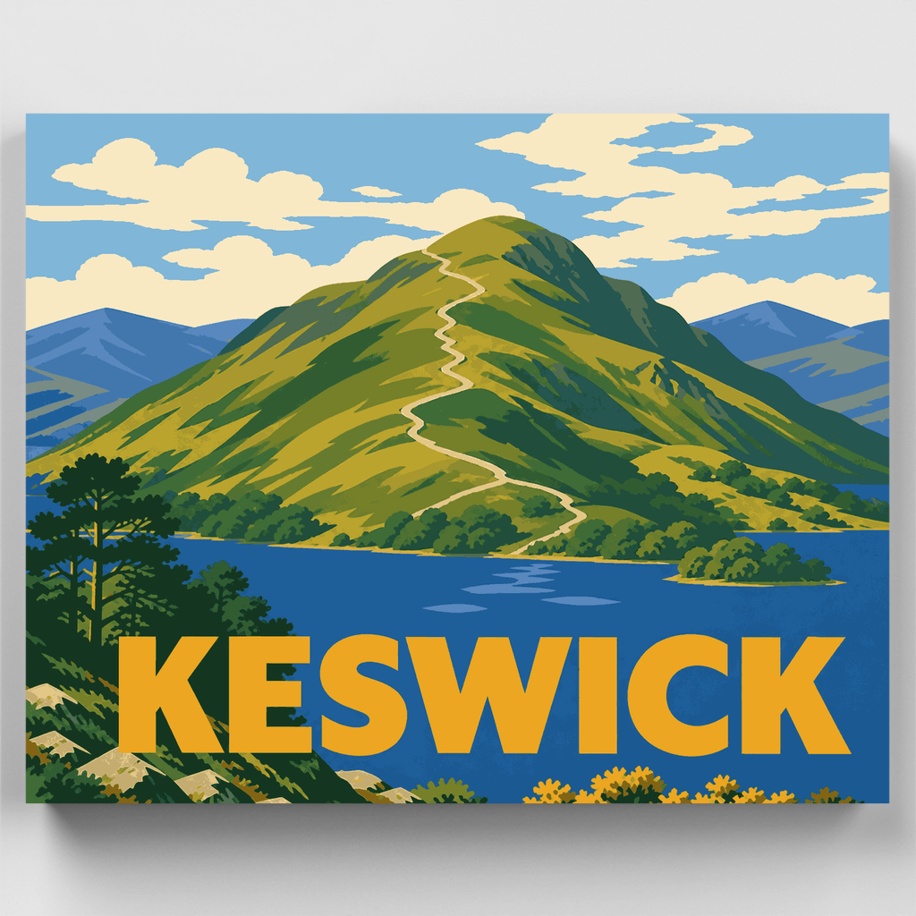 Sendero sinuoso de Catbells - Kit de pintura por números — Estándar